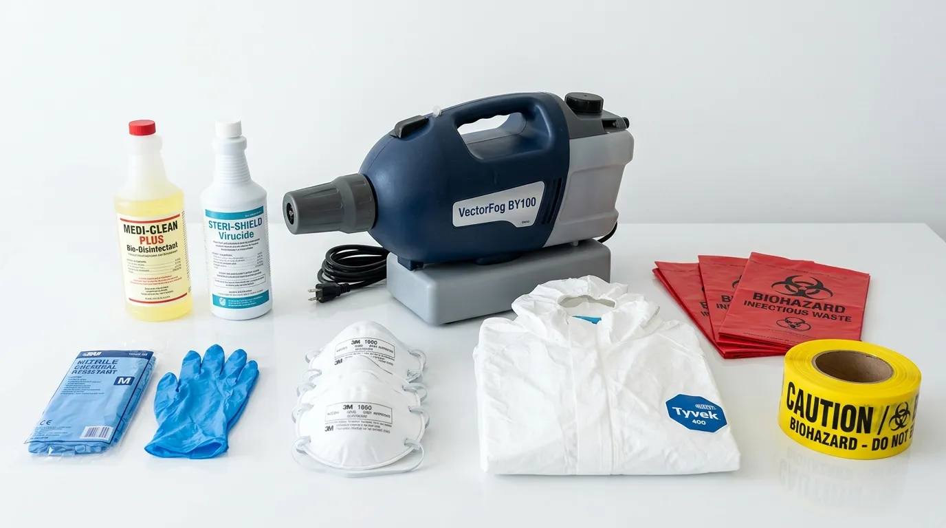 Professional biohazard remediation crew working in Jeffersontown